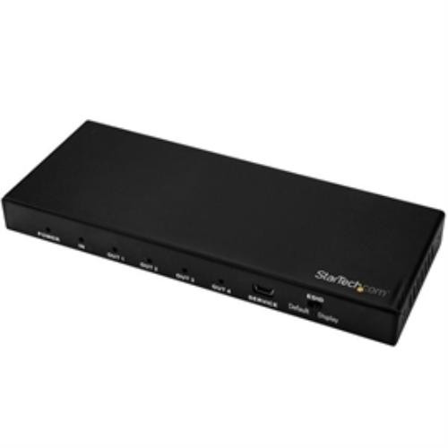 StarTech ST124HD202 4 Port HDMI Splitter 4K 60Hz HDR Black