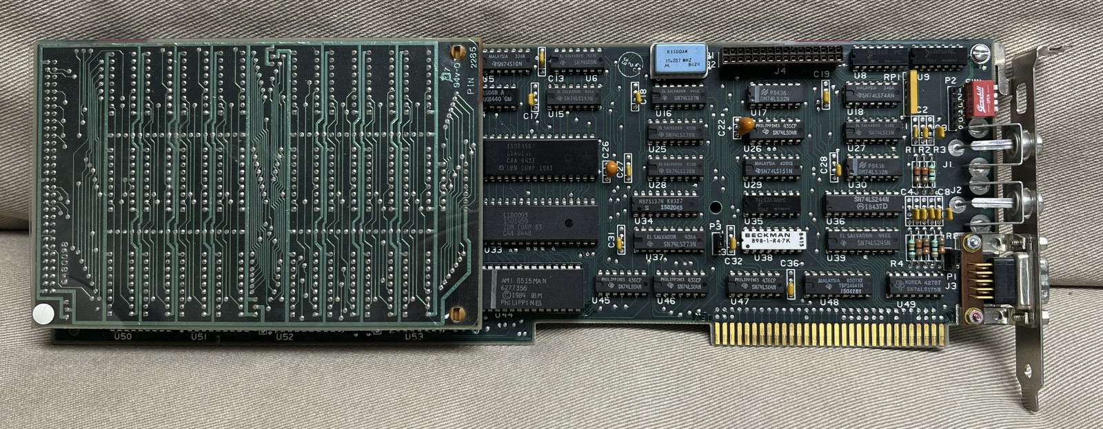 IBM EGA Enhanced Graphics Adapter w Memory Expansion 8-Bit Video Card 6278173 XM