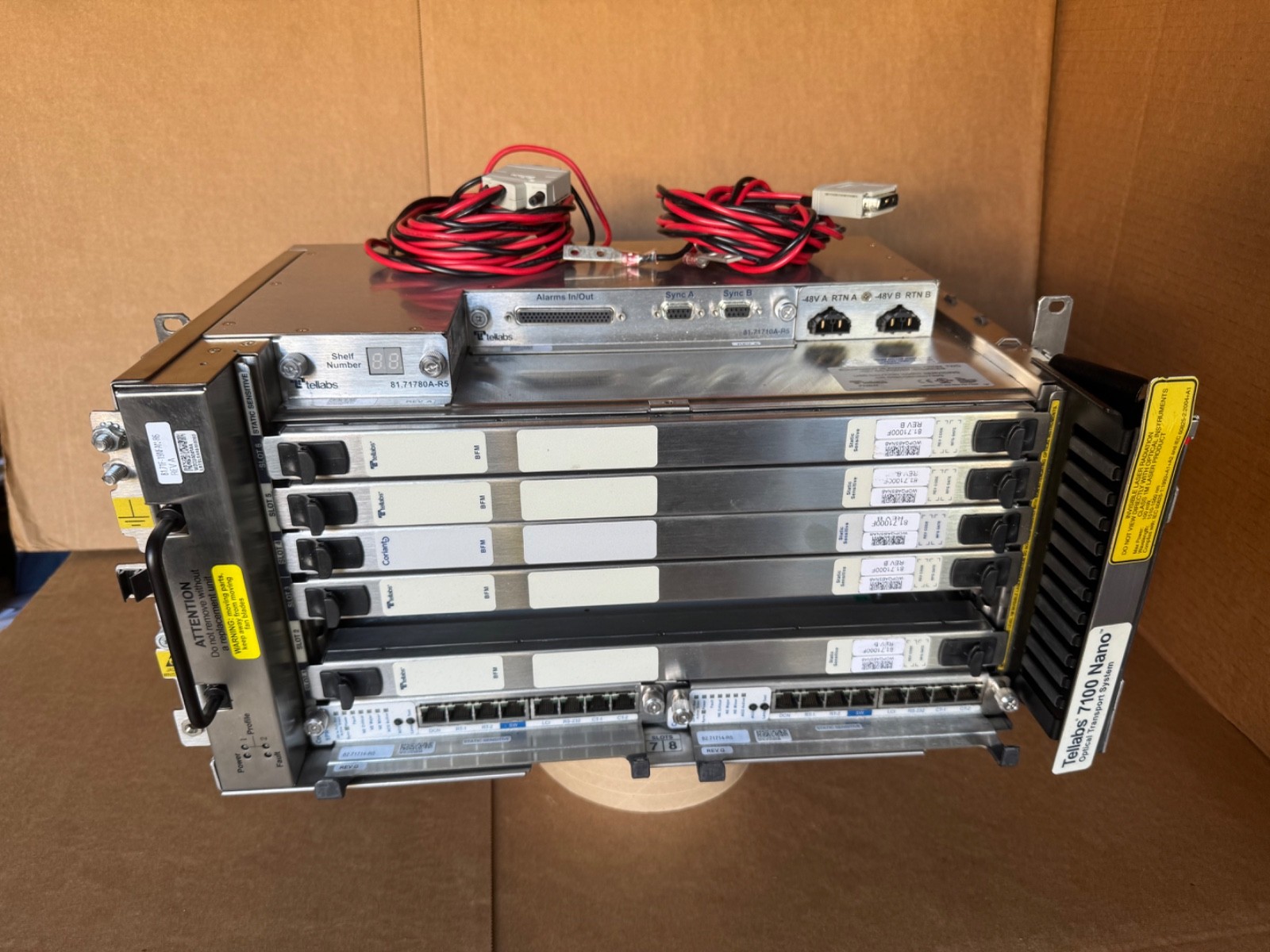 Tellabs Coriant 81.71S-NANO19H-R6 7100 NANO Chassis DC