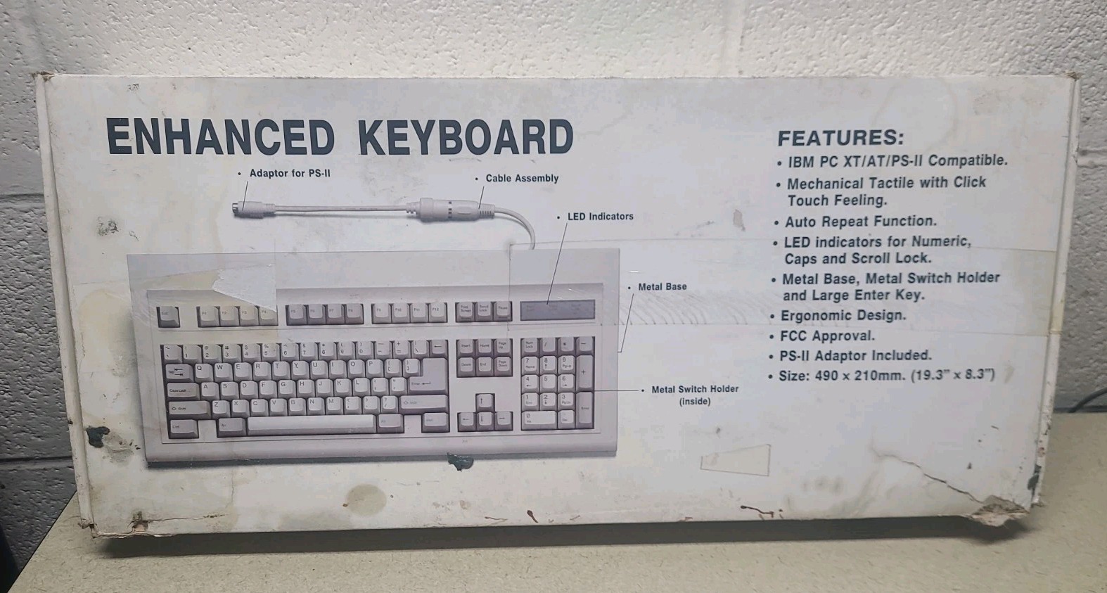 VINTAGE IBM Compatible Keyboard -  NEW NEVER USED IN BOX - NOS