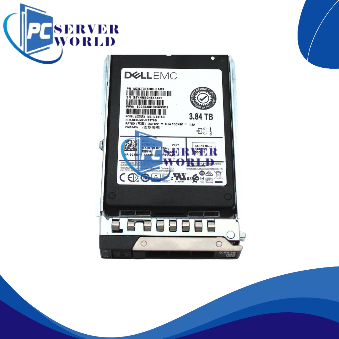 3.84TB SSD SAS 2.5" 12Gbps SERVER HARD DRIVE For Dell R540 T640 R640 R740 R740XD