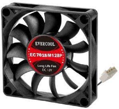 Evercool 70mm x 15mm EC7015M12BP Computer Case Ball Bearing Fan 4-Pin PWM
