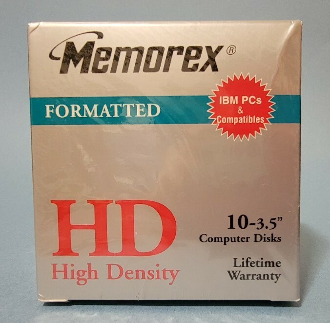 10-Pack SEALED Memorex HD High Density 2-Sided IBM Formatted 3.5" Floppy Disks