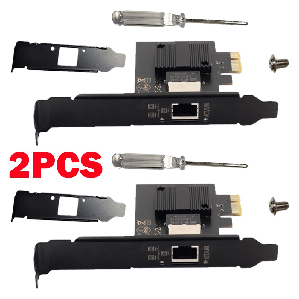 2Pack 2500Mbps PCIe to RJ45 Intel I226 Ethernet Network Adapter LAN Desktop Card