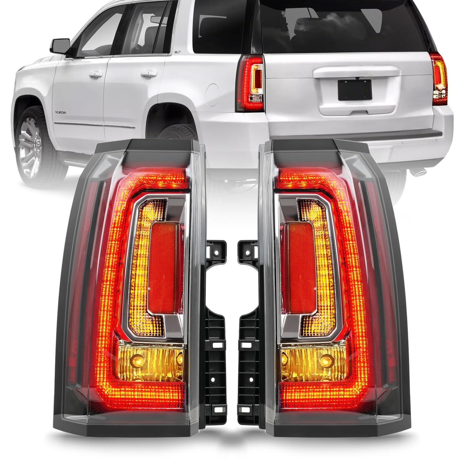 Pair LED Taillight Replacement for 2015-2020 GMC Yukon/Yukon XL Denali SLE SL...