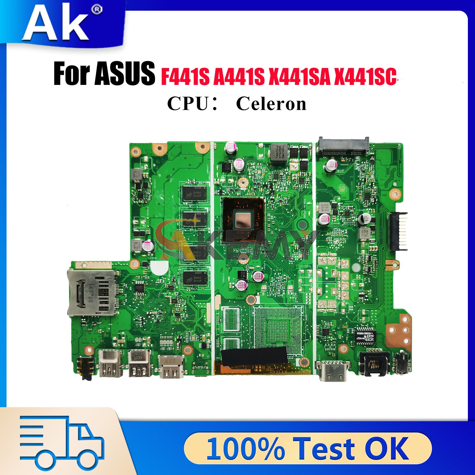 X441SA Laptop Motherboard For ASUS F441S X441SC A441S X441S Mainboard W/ CPU