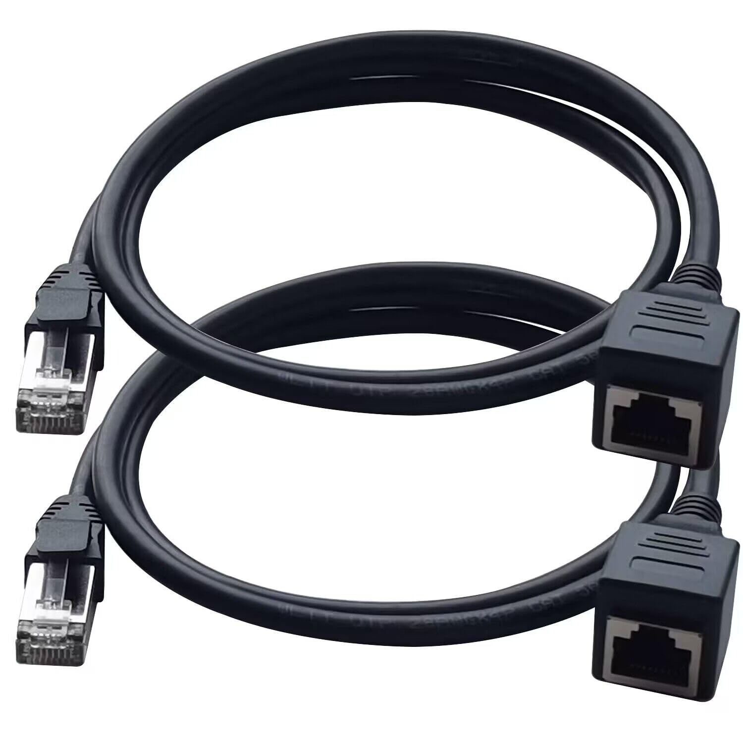 OUQYLG Ethernet Extension Cable [2Pack] Cat6 LAN Cable Extender Cat6 RJ45 Net...