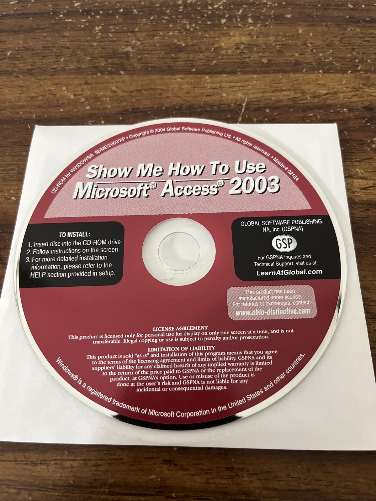 Show Me How to Use Microsoft Access 2003 PC CD-ROM