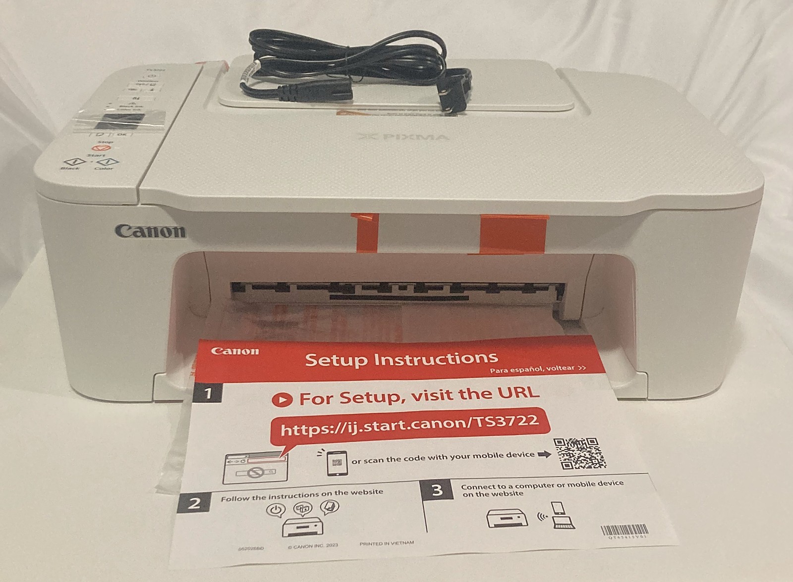 Inkjet Printer - Canon - PIXMA TS3722  - Wireless All-In-One - Unused - FCC ID: