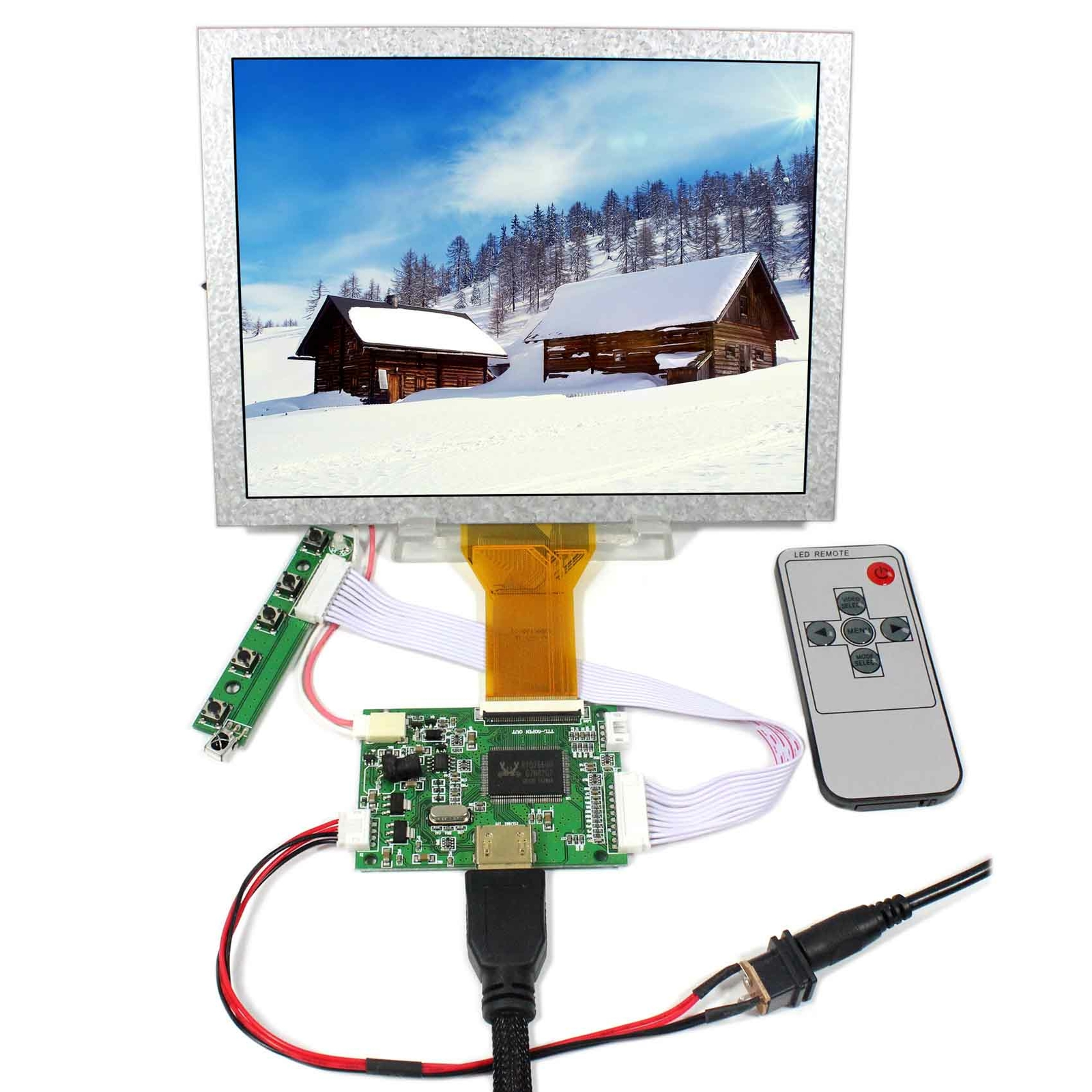 HD Input LCD Controller Board 8" 800x600 EJ080NA 05A HD LCD Screen