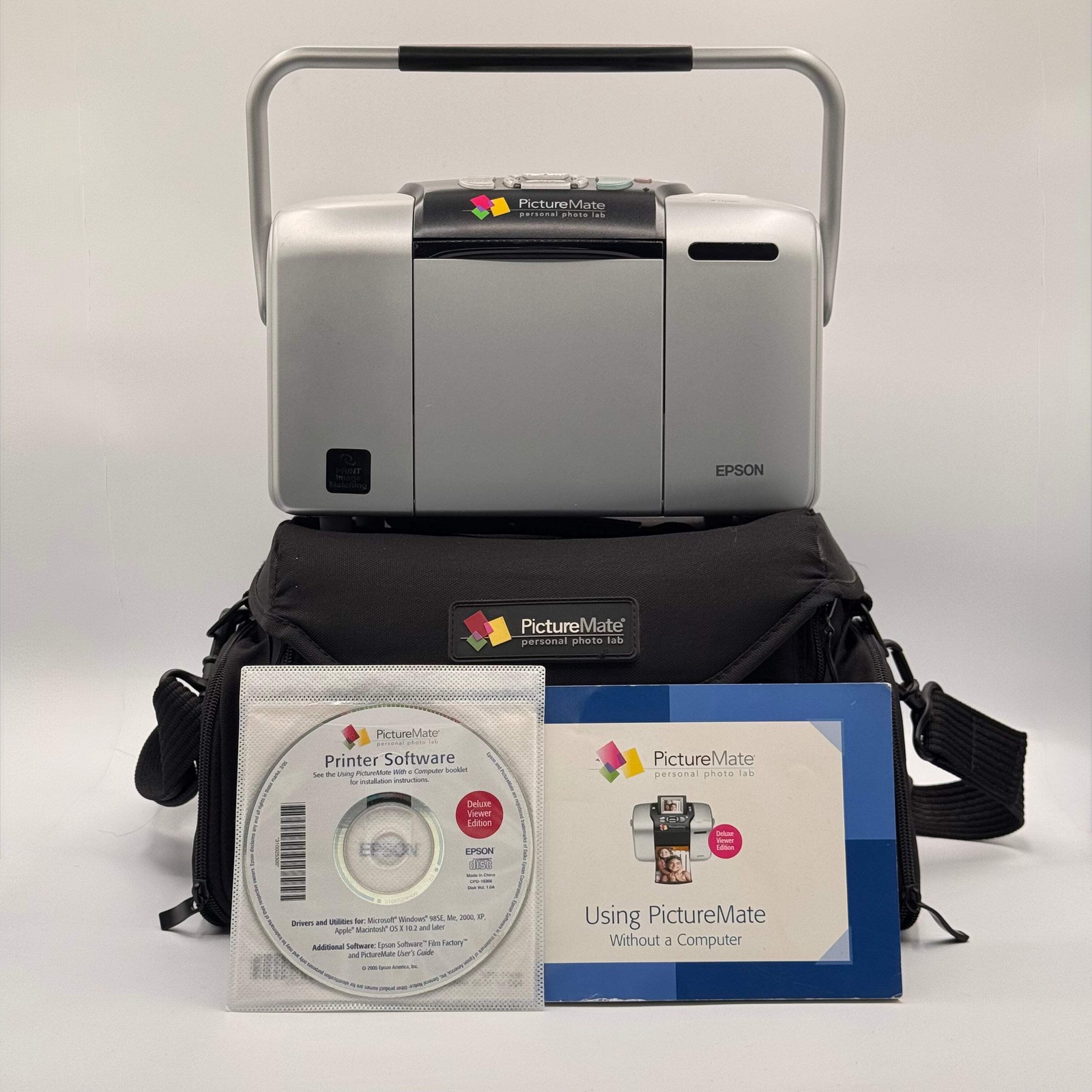 Epson PictureMate Deluxe Picture Mate 500 Portable Printer B351A Gray