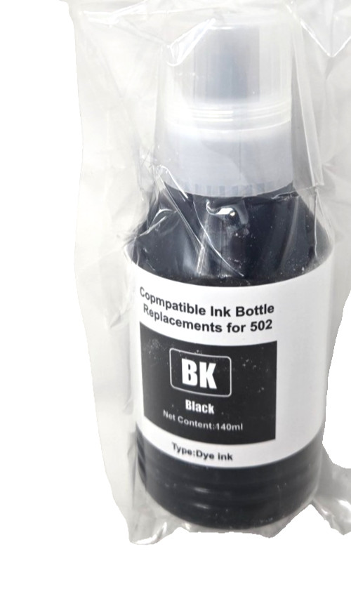 Black Ink Replacement for 502, 140ml