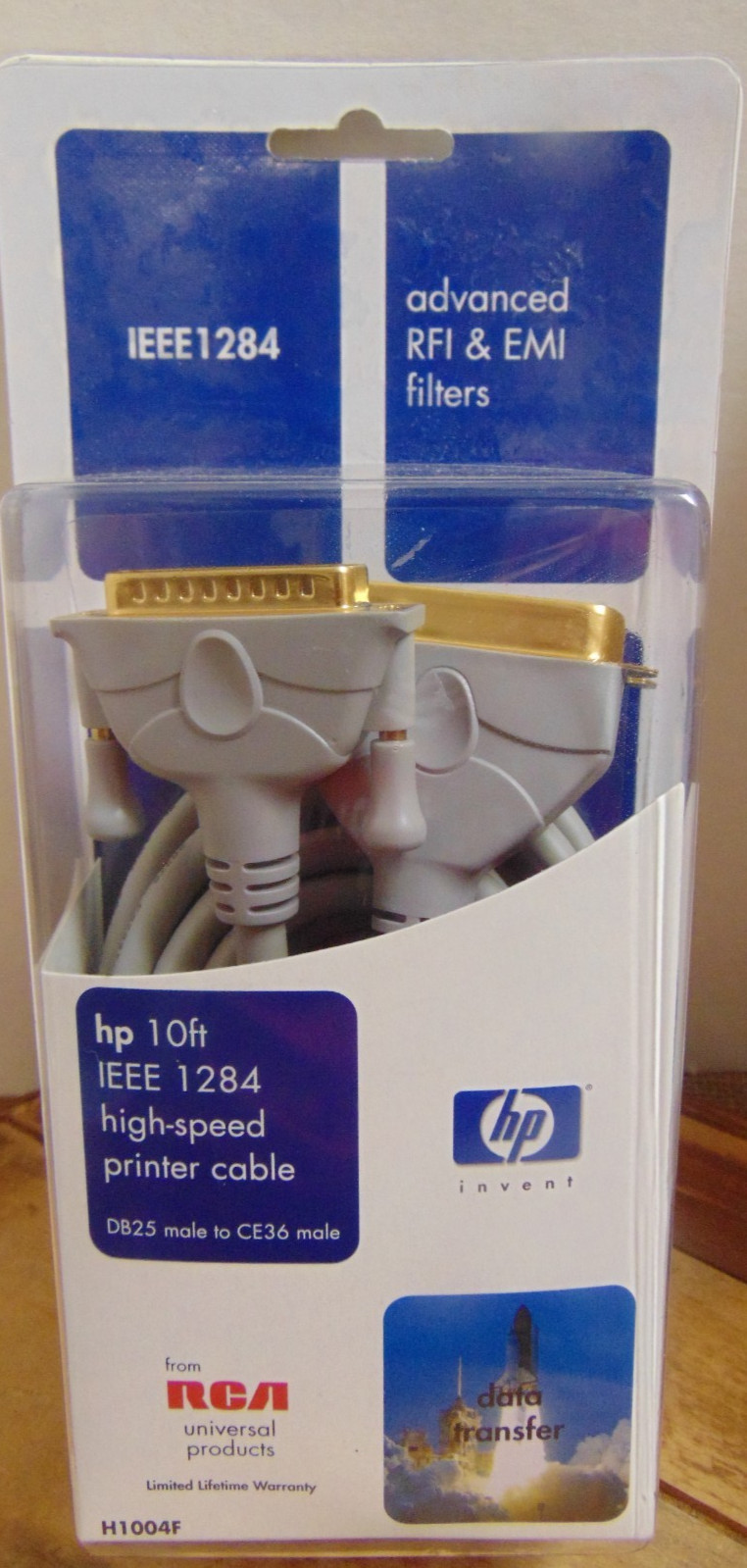 RCA HP 10ft IEEE 1284 High-speed Printer Cable Male to Male - Advanced RFI & EMI