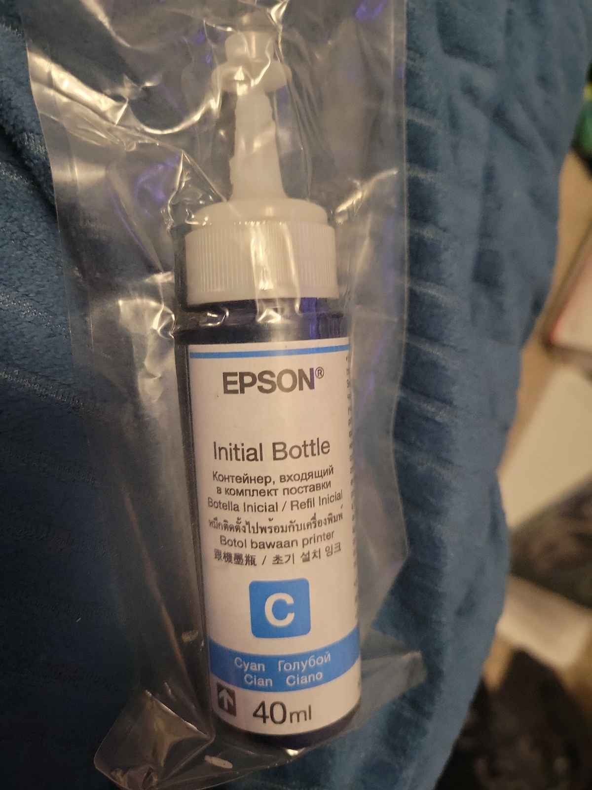 Epson Cyan Ink 40ml Bottle Unopened for EcoTank