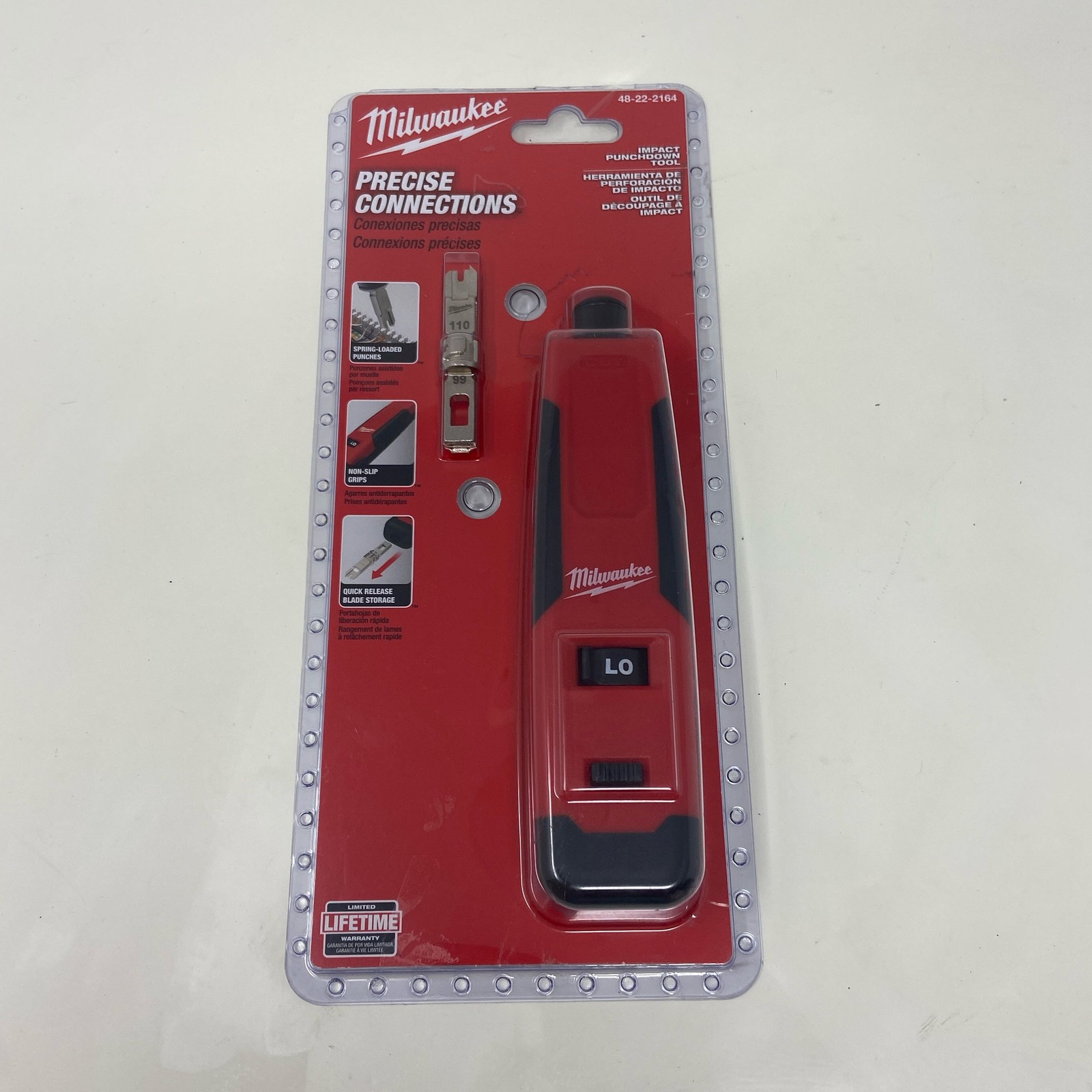 Milwaukee Impact Punchdown Tool 48-22-2164 Red/Black 7.27in