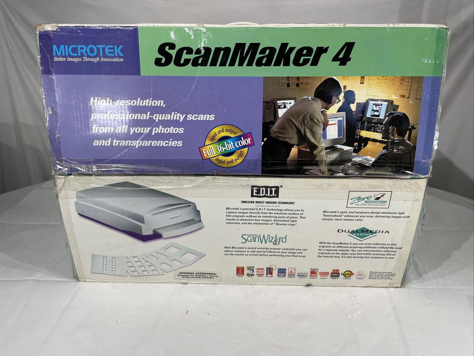 MICROTEK MRS-1200TP ScanMaker 4 USB Flatbed Scanner WORKING 
