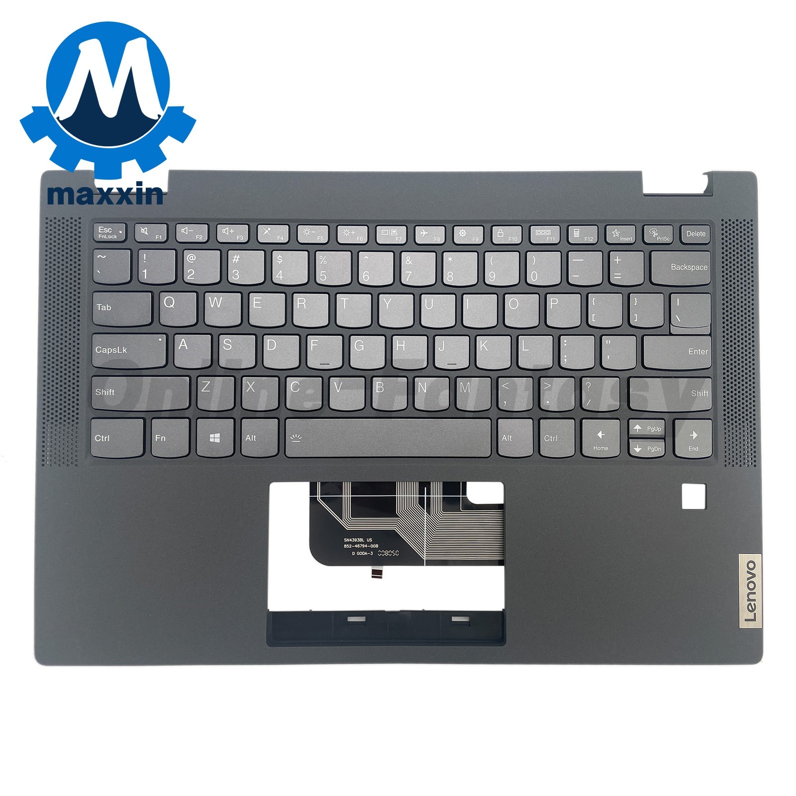 New Palmrest For Lenovo Flex 5-14IIL05/ITL05/ALC05 Backlit Keyboard Dark Grey