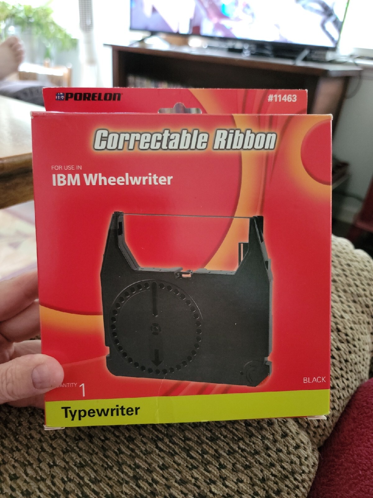 Porelon #11463 Correctable Ribbon for Use in IBM Wheelwriter Black
