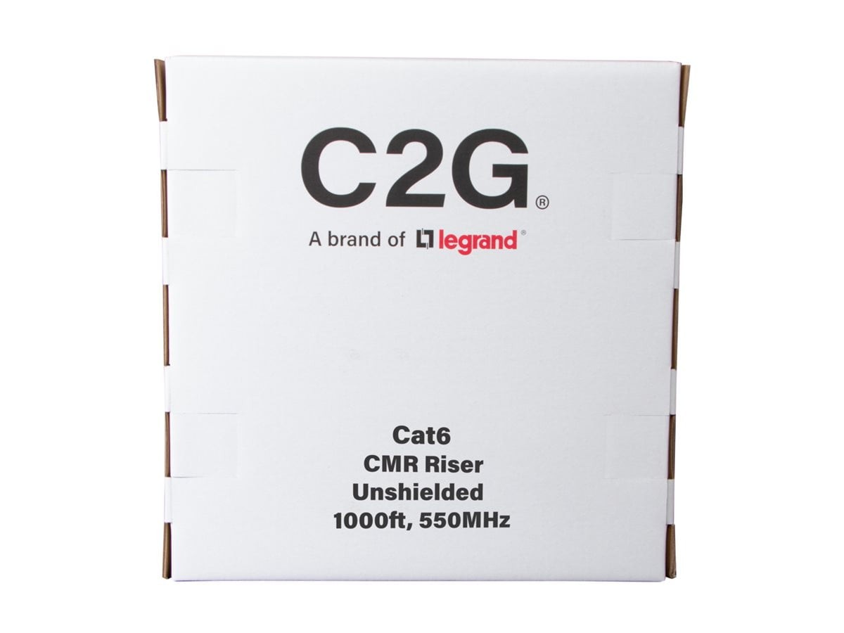 Cables To Go C2G 1000ft Cat6 Bulk Unshielded Ethernet Network Cable, Black, TAA
