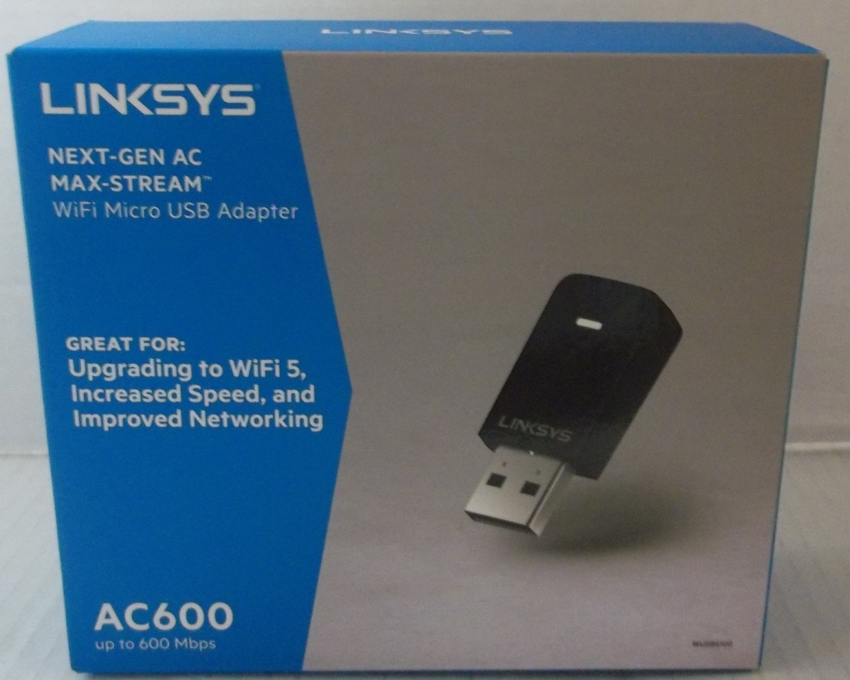 Linksys AC600 WiFi Adapter WUSB6100M USB Dual‑Band MU‑MIMO Micro USB Dongle