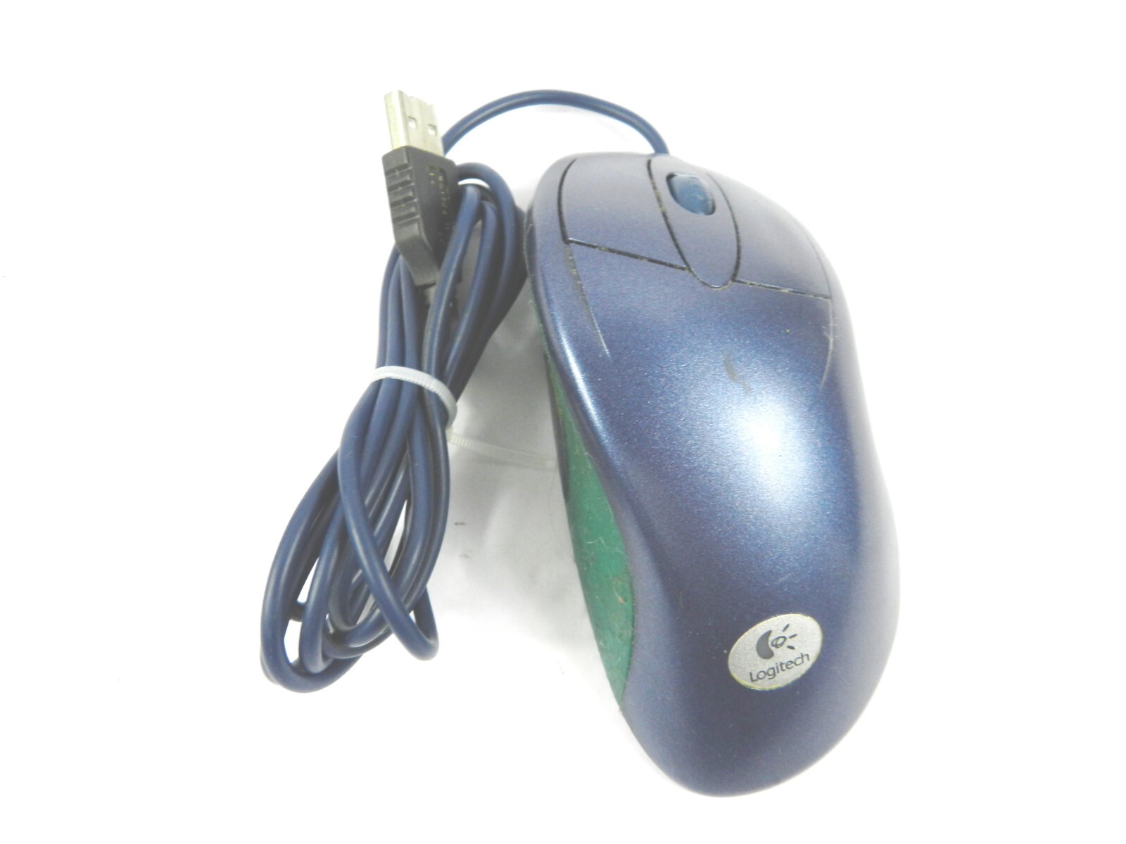 LogiTech M-BD53 MouseMan Wheel 830417-0000 Mouse Blue Metallic Green LED D333