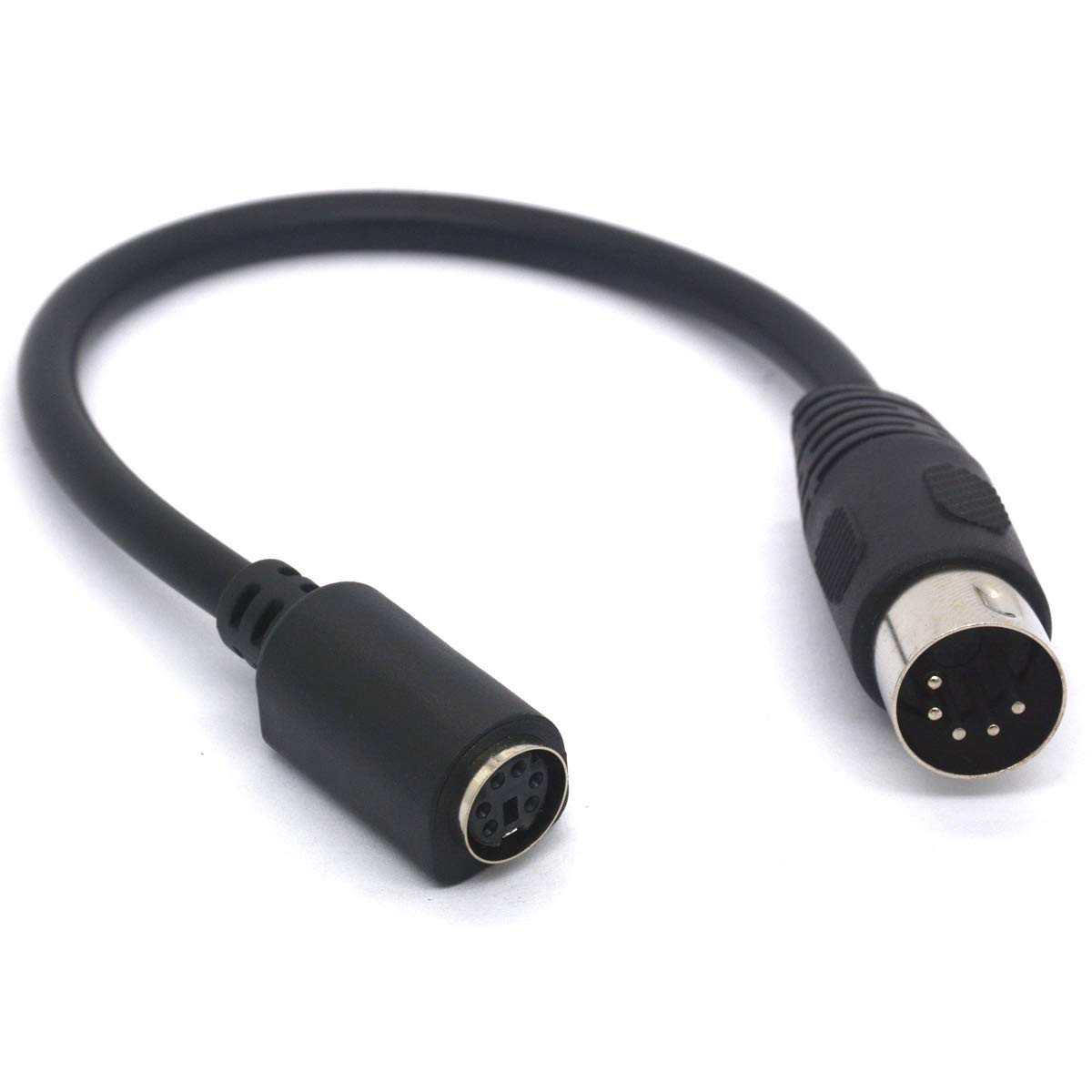 5 Pin DIN to PS/2 Cable Adapter, 5 Pin MIDI Male to 6 Pin Mini Din Female Adapt