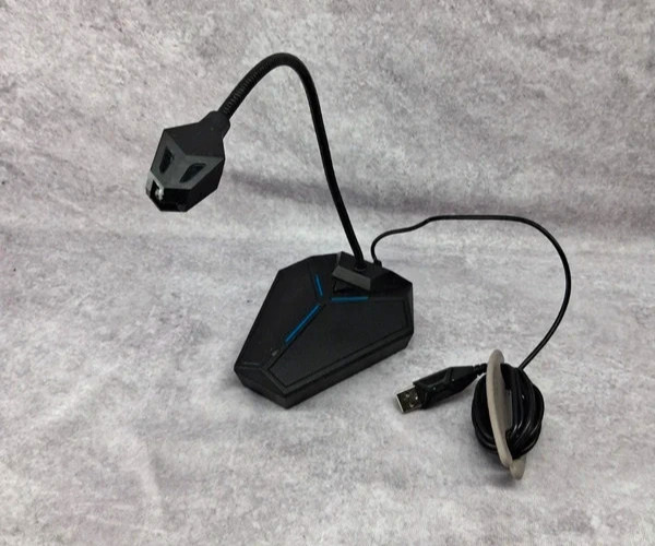 Cmteck USB Desktop Gaming Microphone Flexible Gooseneck PC Mic Black