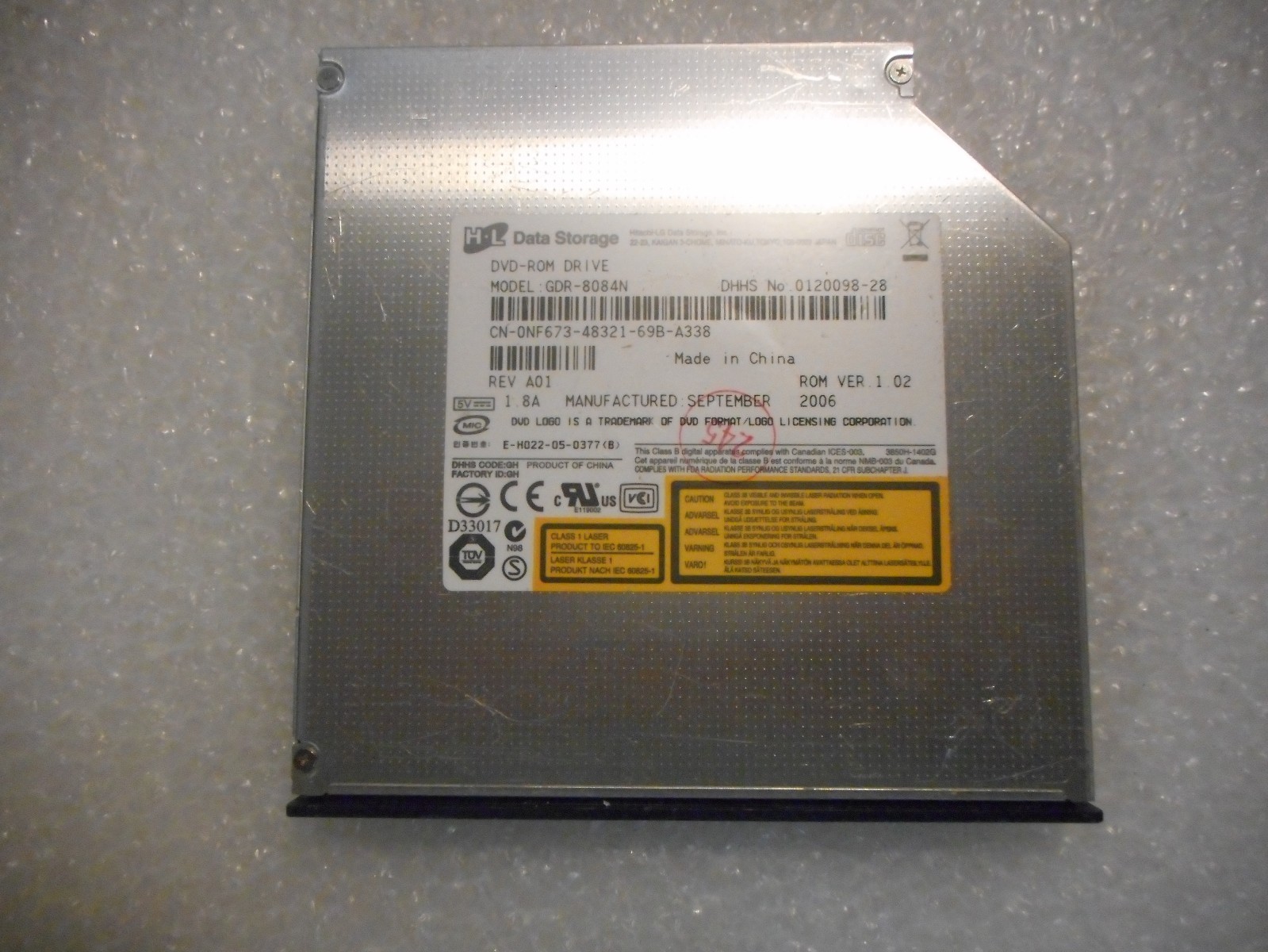 Genuine Dell HL Data Storage DVD ROM Optical Drive GDR-8084N THC03 NF673