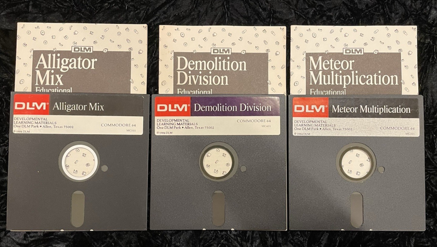 DLM Alligator Mix + Demolition Division + Meteor Multiplication Commodore 64 C64