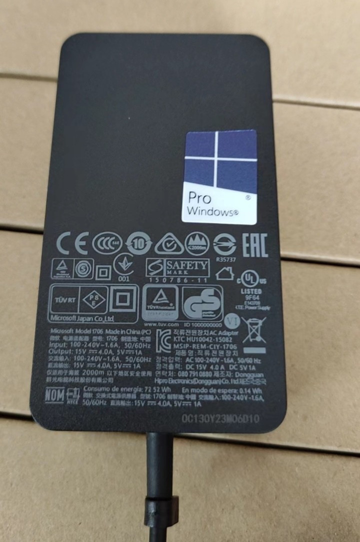 Genuine 65W Microsoft Surface Pro Book 1 2 3 4 5 6 7 X Adapter Charger 1706 1800