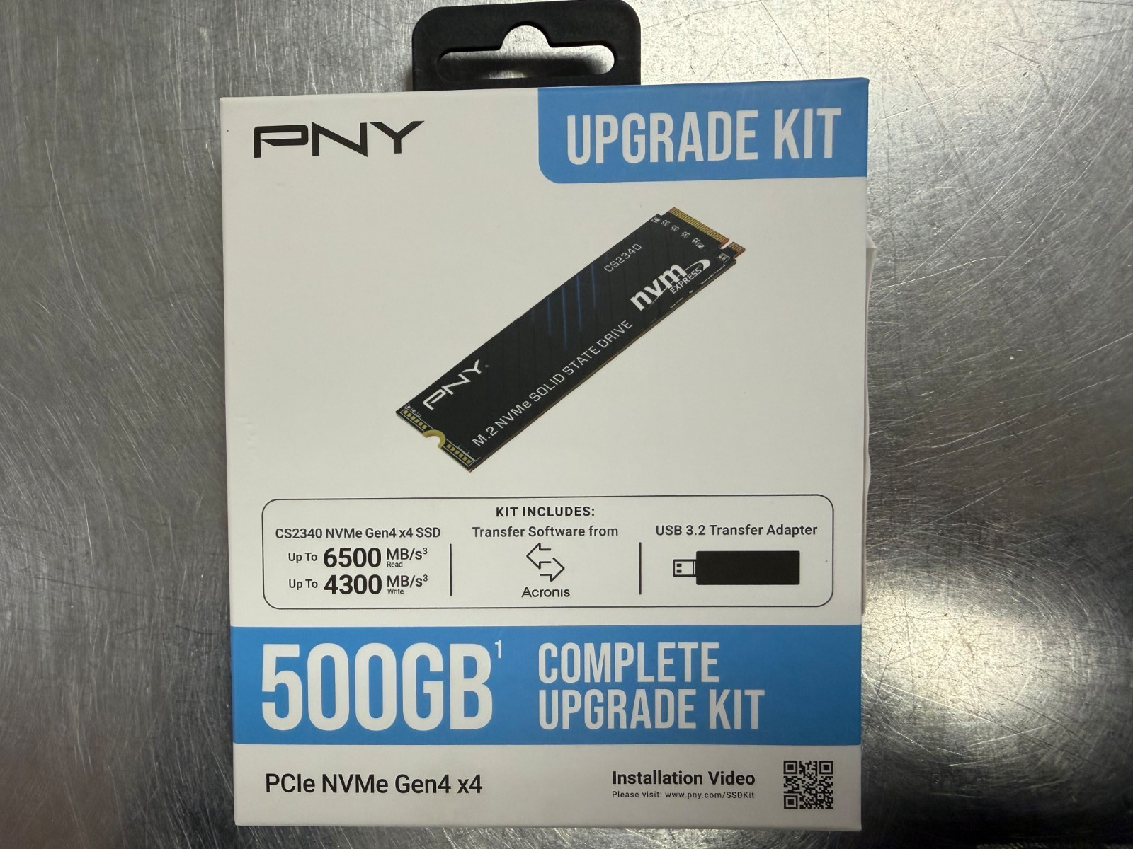 PNY PCle NVMe Gen4x4 500GB Complete Upgrade Kit