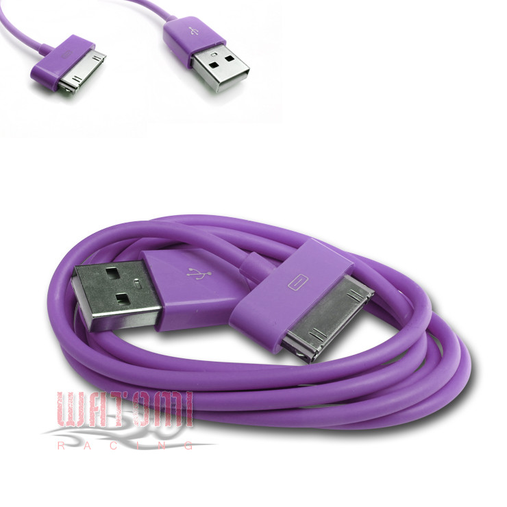 50X 6FT USB 30PIN PURPLE CABLE DATA CHARGER FOR GALAXY TAB 7.0 PLUS 8.9 10.1