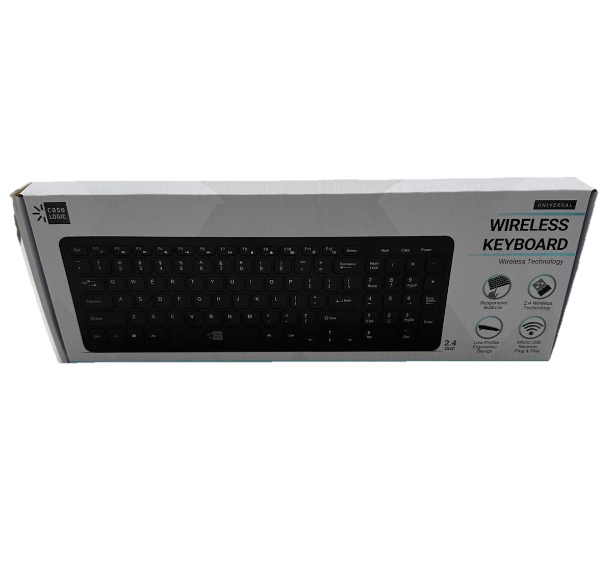 Case Logic Wireless Keyboard  2.4 Wireless Tech, Low-profile Design Universal