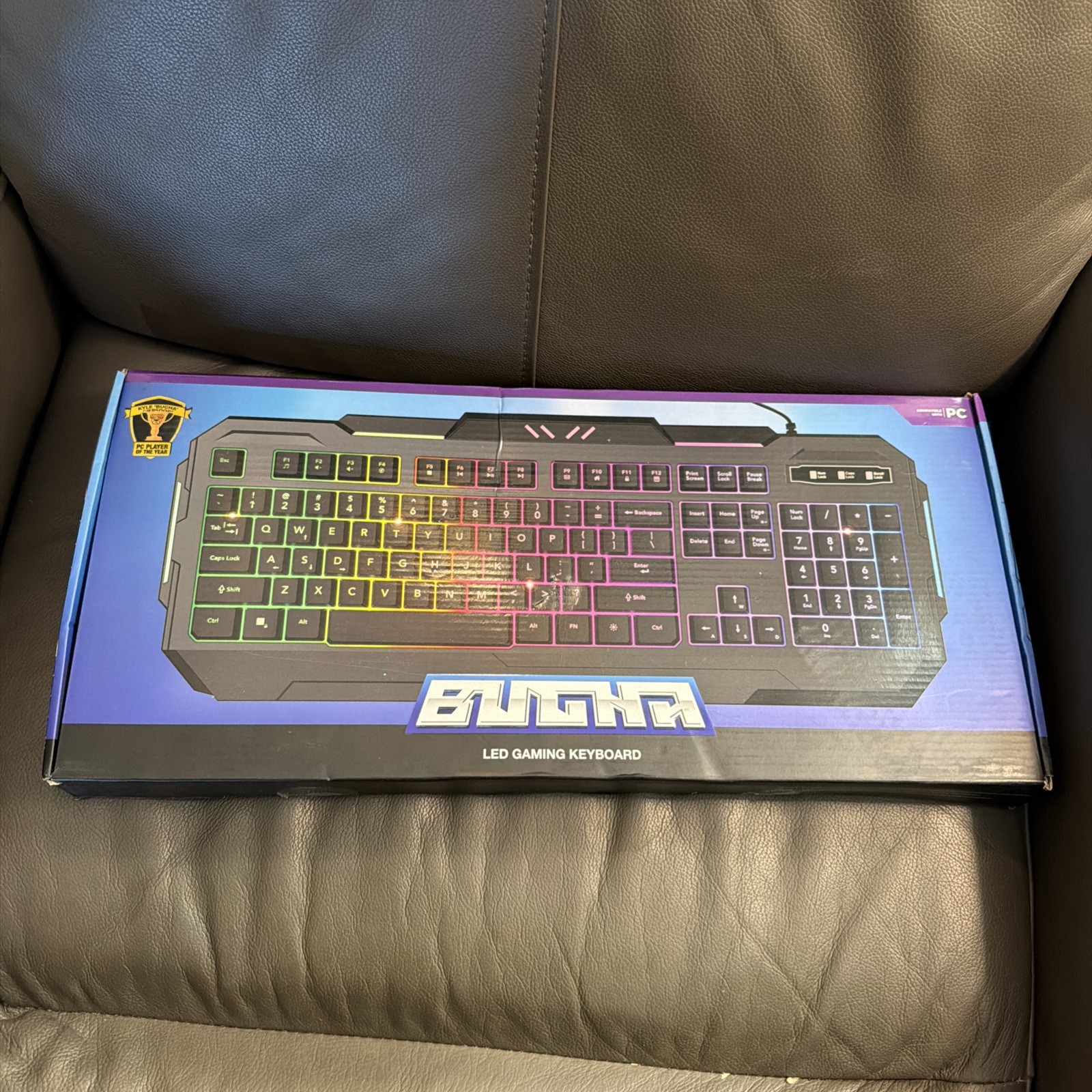 TikTok Bugha Exclusive Backlit RGB LED Gaming Keyboard with Function Keys for PC