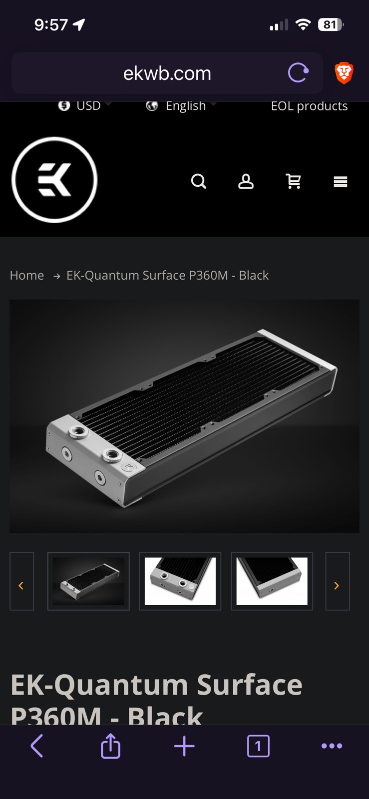 EK-Quantum Surface P360M + S360 Radiators EKWB