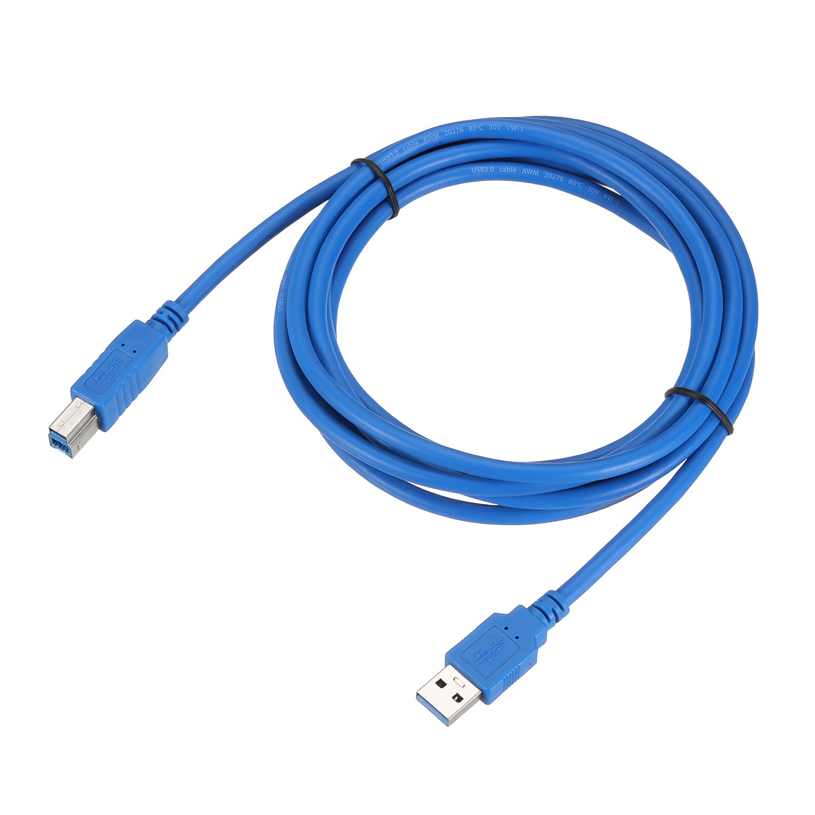 Printer Cable, 9.8ft Square USB A to USB B 3.0 Male Cable for Printer, Blue