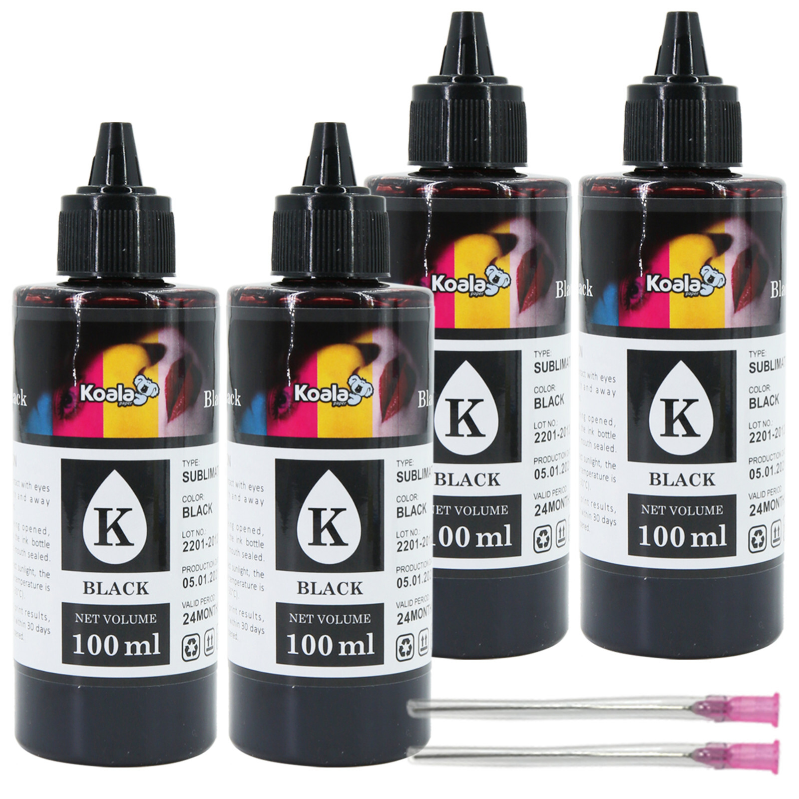 400ML Koala Sublimation Ink BLACK Ink Refill for Inkjet Printers Epson HP Canon