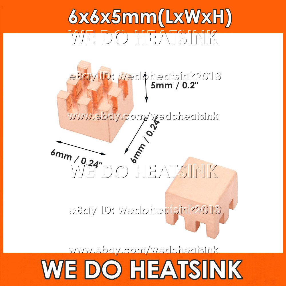 10/20pcs Small Useful Pure Copper WE DO HEATSINK Without or With Thermal Tapes