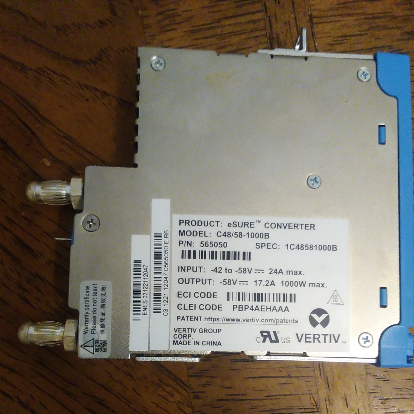 NEW Vertiv eSure Power Extend Converter Model C48/58-1000 Part Number 565050