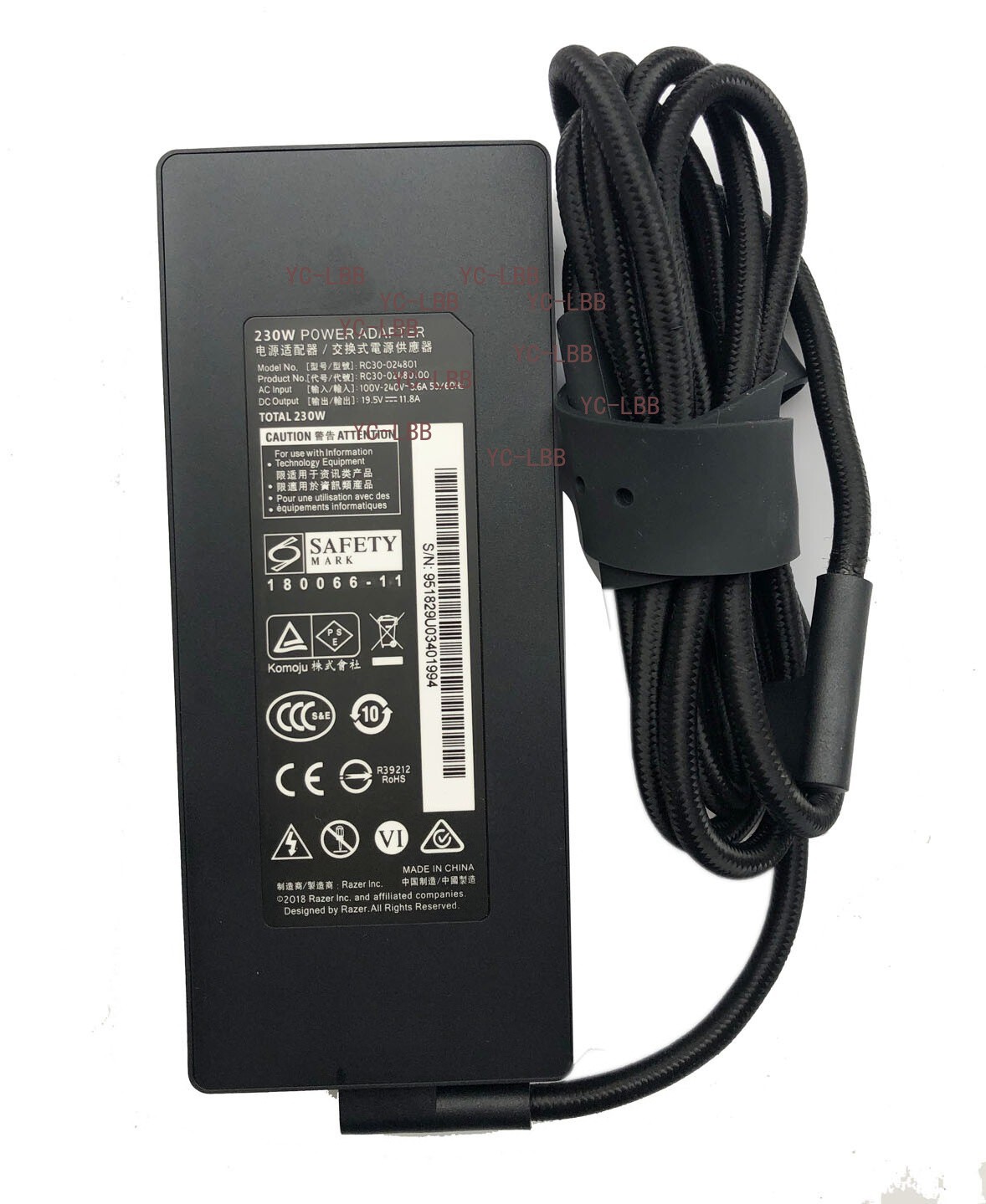 Genuine 11.8A 230W AC Power Adapter Charger For Razer Blade 15 GeForce RTX 2070