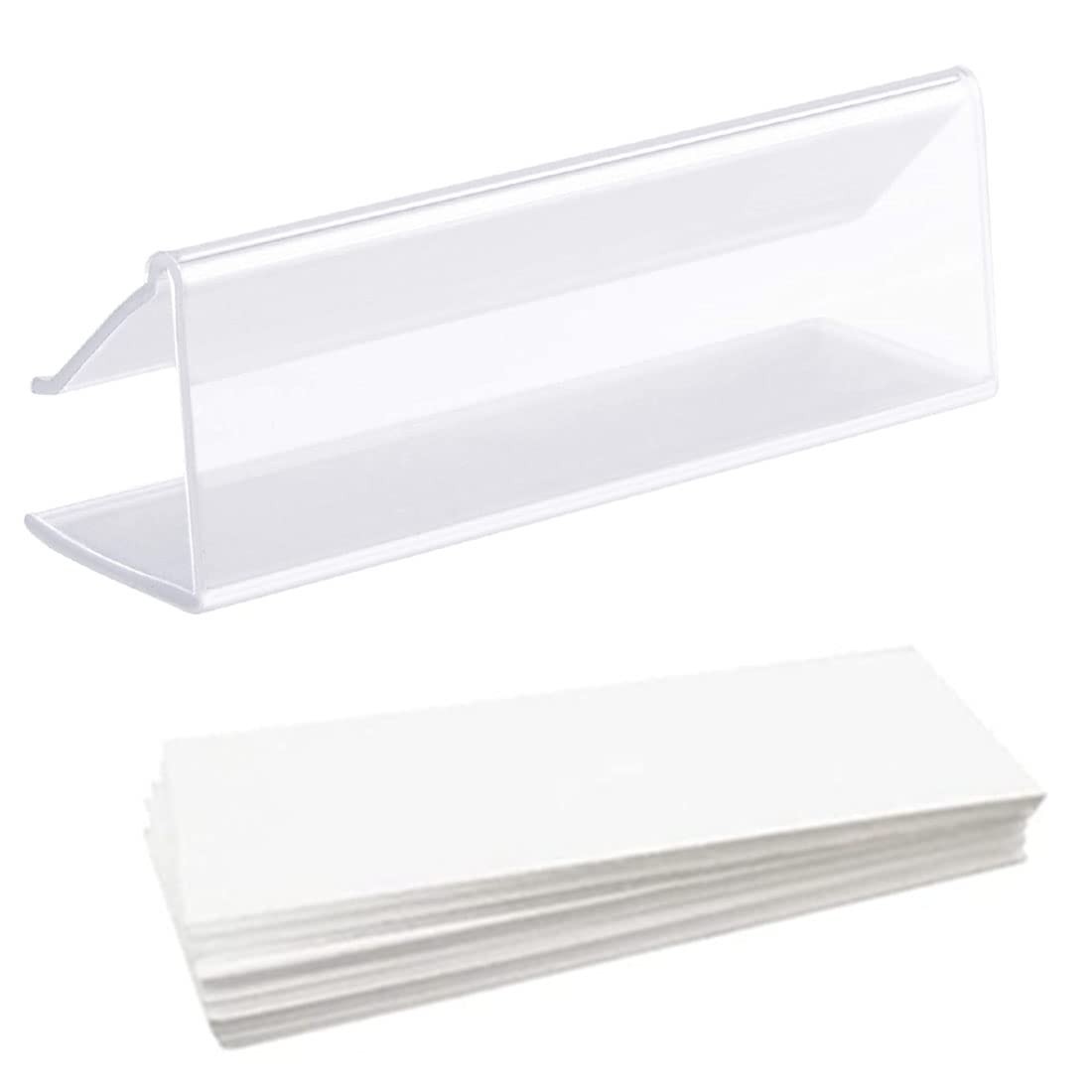 Reusable Wire Shelf Labels  50PCS Insert Included for Easy Organization