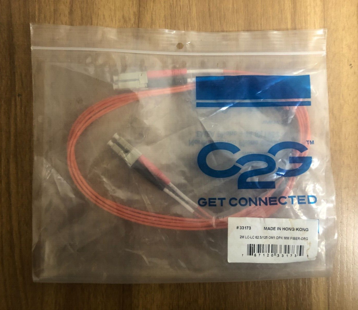 C2G 33173 OM1 Duplex Multimode PVC Fiber Optic Cable