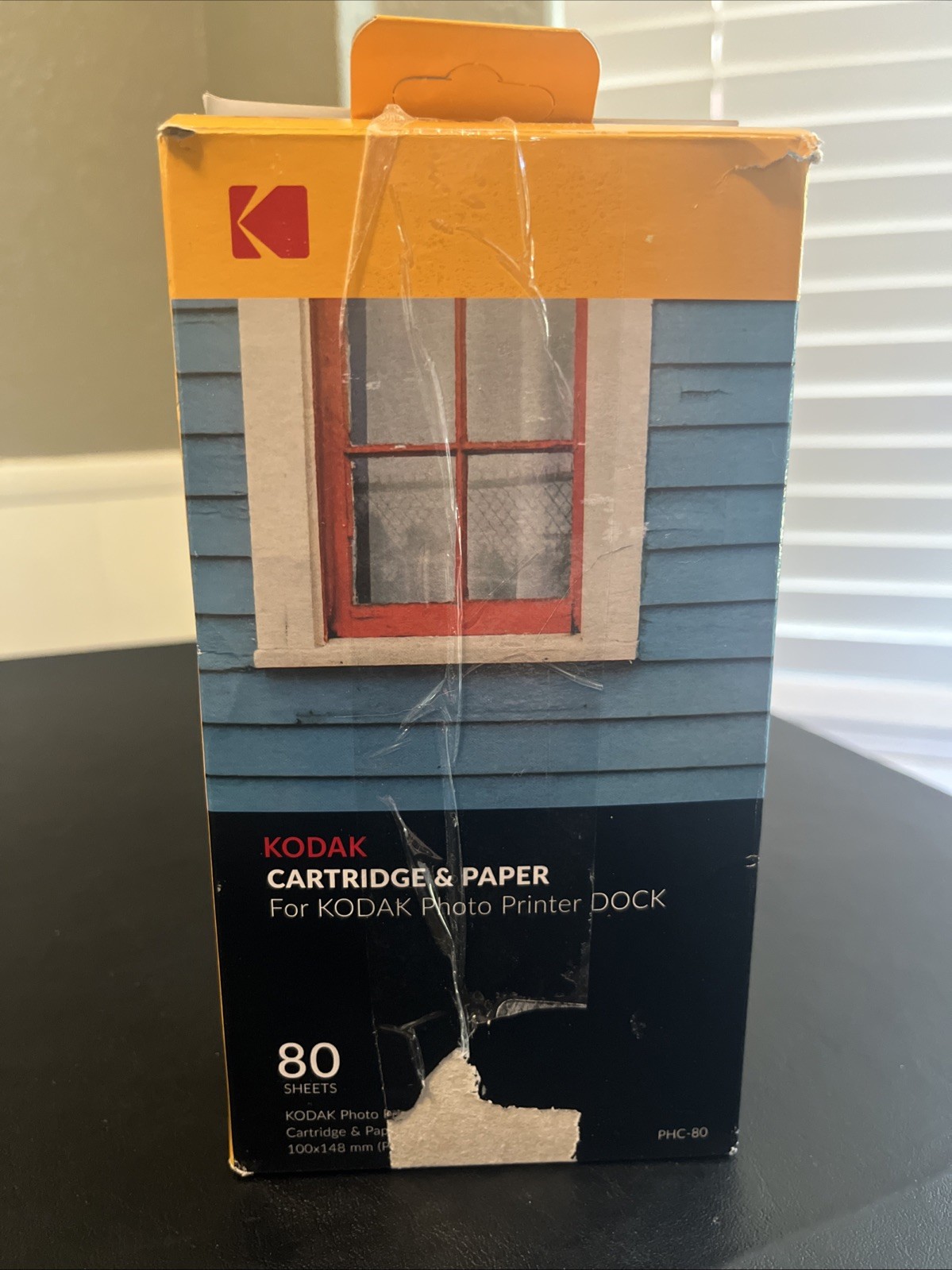 Kodak PHC-80 Photo Printer Dock Cartridge & Paper 80 Sheets 4x6 - Open Box