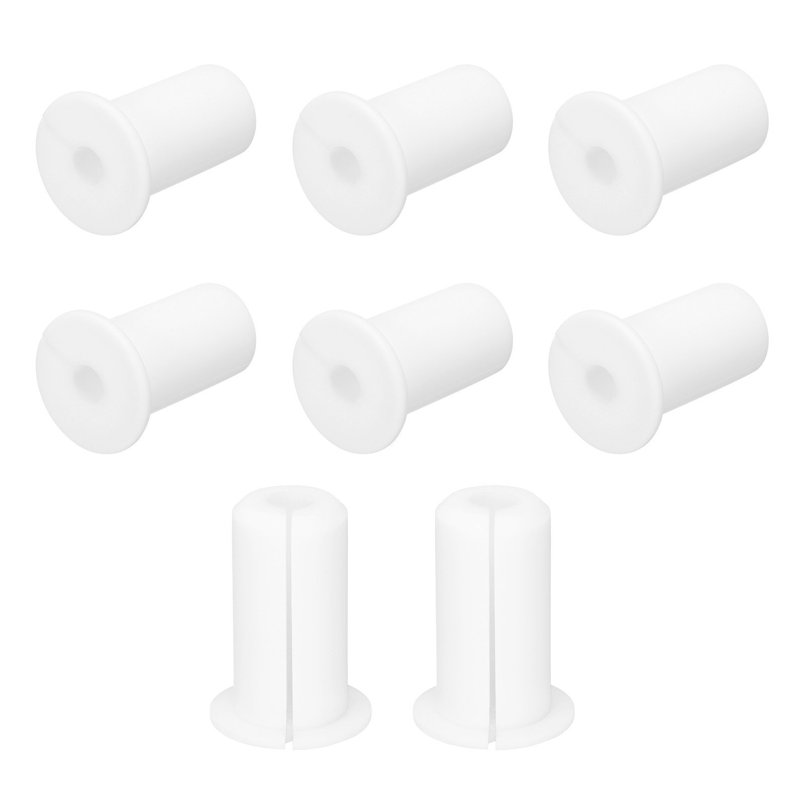 8Pack Wall Grommets for Cables 3/4 Inch Cable with 7mm Hole Silicone White