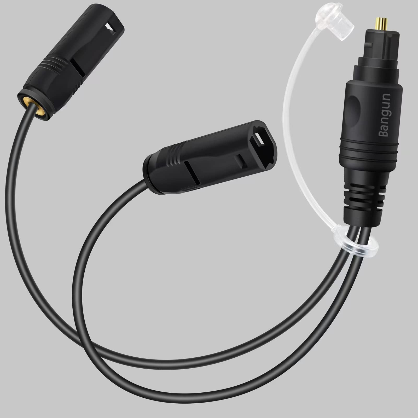 1x2 Digital Audio Splitter, Toslink Digital Fiber Optic Audio Splitter 1 Male...