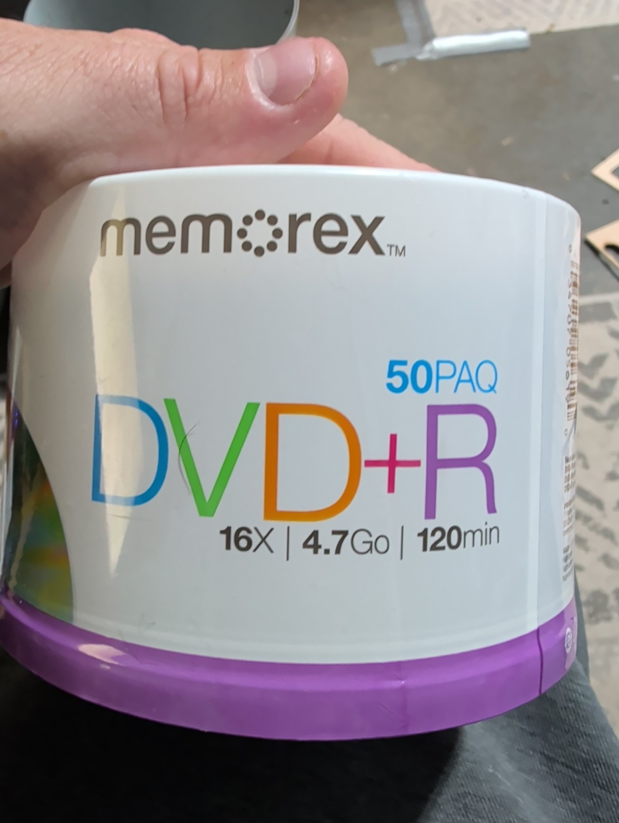 Memorex 50 Pack 16X  4.7GB DVD-R Factory Sealed