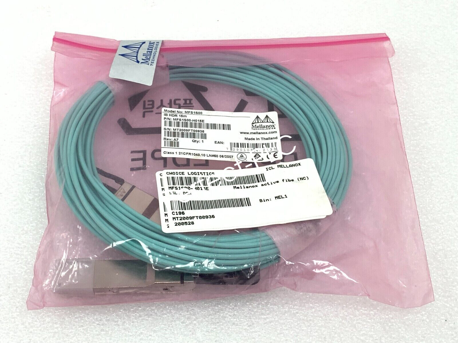 Mellanox Technologies MFS1S00-H015E 15m Active Fiber Cable Ib Hdr 15M Cable 