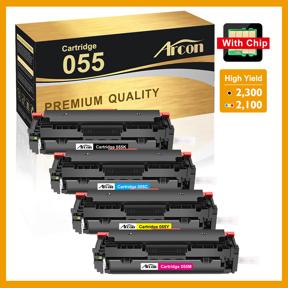 4PK CRG 055 Toner For Canon 055 ImageClass MF743Cdw MF741Cdw MF745Cdw WITH CHIP