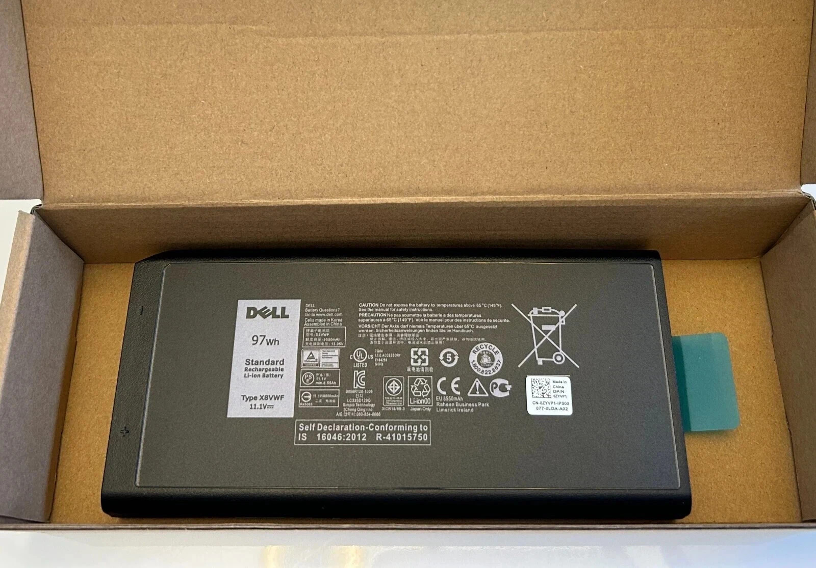 Original X8VWF Battery For Dell Latitude 14 Rugged 5404 5414 E5404 Extreme 7404