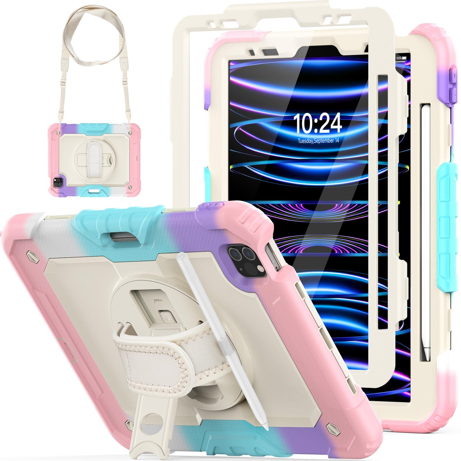 HXCASEAC Case for iPad Pro 11 Inch Case 2022/2021/2020/2018 Shockproof
